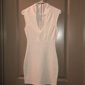 All White Fitted Dress- Size S